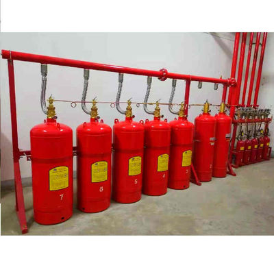 کیفیت  Red FM200 Pipe Network System 4.2MPa / 5.6MPa Mixed Gas Fire Suppression System کارخانه