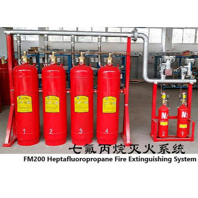 کیفیت  Gas Suppression System FM200 Cylinder Non Polluting Pipeline Network Type کارخانه