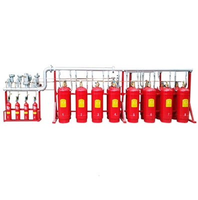 قرمز Hfc227ea FM200 سیستم سرکوب گاز ایمنی بالا سازگار با محیط زیست