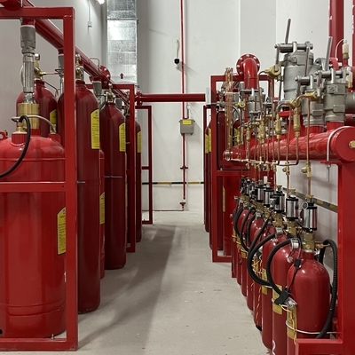 HFC227ea FM200 سیستم خاموشی آتش 40L - 180L آتش خاموش کننده هپتا فلور پروپان