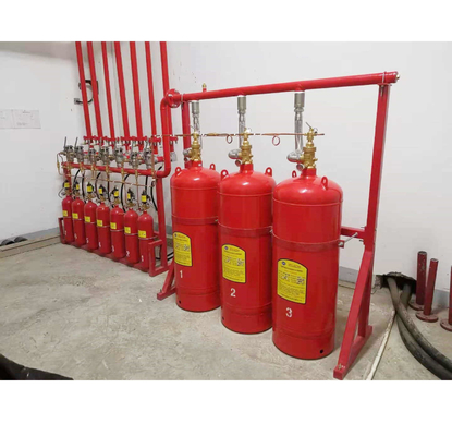 قرمز Hfc227ea FM200 سیستم سرکوب گاز ایمنی بالا سازگار با محیط زیست