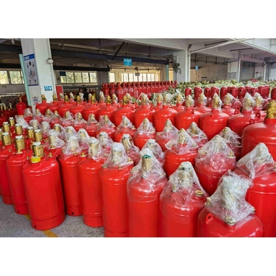 رنگ قرمز Fm200 بطری گاز 4.2MPa / 5.6MPa مخزن آتش