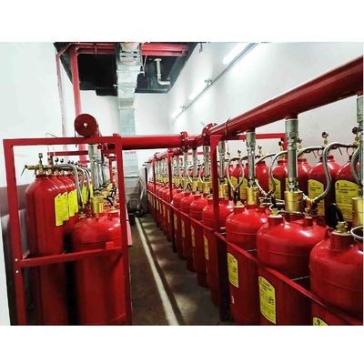 90Ltr FM200 سیستم جریان پیستون تجهیزات آتش سوزی حالت شروع دستی الکتریکی