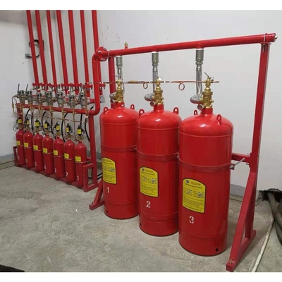 فشار کار 90L FM200 سیلندر 5.6Mpa کانتینرهای قرمز FM200