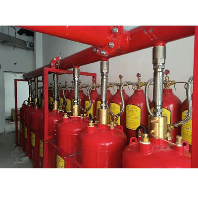 5.6Mpa 120L نوع FM200 سیستم خاموشی آتش Heptafluoropropane قرمز رنگ