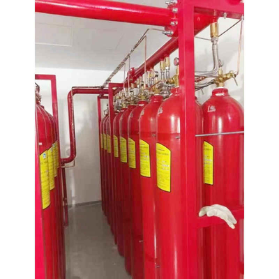 90L 15MPa 20MPa IG100 سیستم خاموشی آتش با نیتروژن نوع شبکه لوله قرمز