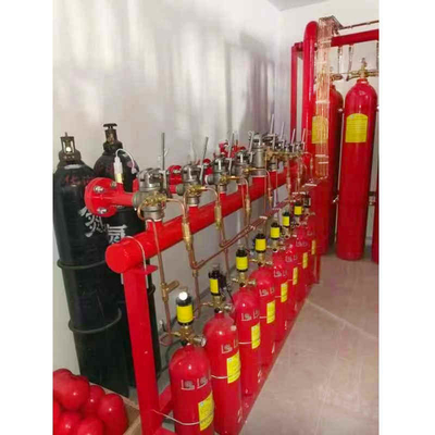 90L 15MPa 20MPa IG100 سیستم خاموشی آتش با نیتروژن نوع شبکه لوله قرمز